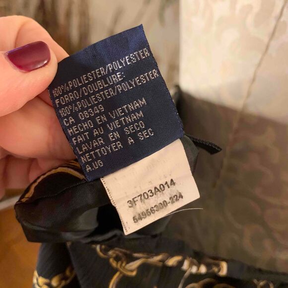 Evan Picone Black Gold Chain Midi Plus Size A Line Skirt Size 16 - Picture 6 of 6